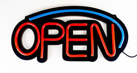 Neonskilt 50 cm ""Open""