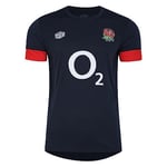 Umbro Mens England Rugby Relaxed Training Shirt 2023 2024 Navy/Scarlet XXL