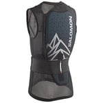 Salomon Flexcell Pro Vest Unisex Back protection Ski Snowboarding MTN, Adaptable protection, Breathability, and Easy to adjust, Black, XL