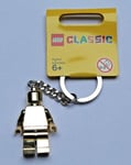 Classic LEGO Minifigure Keyring Gold Minifig Keychain 852688 NEW with TAG