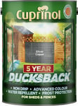 Cuprinol Ducksback SILVER COPSE 5L Fence & Shed Paint 5YR Grey 5 Litre FAST P&P