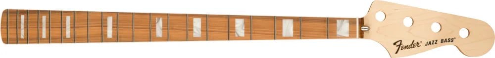 70s Jazz Bass Neck 20 Medium Jumbo Frets Block Inlay Pau Ferro