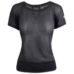 Asics Crop Womens Black Running Top - Size Small