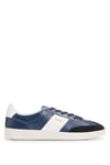 BOSS Mens Leather Trainers Navy 9 (43)