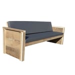 Banc de jardin Lucas - 'Do it yourself' Kit de construction échafaudage bois 140Lx72Hx57D cm - Coussin inclus - - Brun - Wood4you