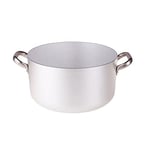 Pentole Agnelli ALMA10440 Grande Casserole en Aluminium avec 2 Poignées en Acier, Aluminium, 40 cm