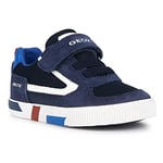 Geox Boy's B Kilwi Boy Sneaker, Navy White, 7.5 UK Child