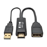 TRIPP LITE HDMI to DisplayPort Active Converter 4K with USB Power  HDMI to DisplayPort (M/F)  4096 x 2160/4K x 2K @ 30 Hz  6 in. - videokonverter -