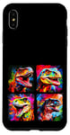 Coque pour iPhone XS Max Dinosaure T Rex Pop Art Dessin Coloré Peinture