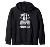 Vintage Being a DJ saved me from becoming a porn star gift Zip Hoodie