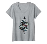 Womens Harry Potter Serpent Of Slytherin Ambition Cunning Pride V-Neck T-Shirt