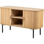 Nordlys - Meuble tv Scandinave Bois Massif 2 Portes