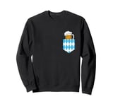 Oktoberfest Bavaria Flag Pocket Beer Funny Drinking Festival Sweatshirt