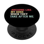 Funny Dad Cool From Sons Men Funny Fathers Day Dad PopSockets Adhesive PopGrip