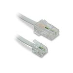 Metronic 495229 Câble téléphone Ethernet RJ11/RJ45 mâle/mâle 10 m Blanc