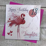 WHITE COTTON CARDS Carte 18è Anniversaire pour Fille, « to a Special Daughter on Your 18th Birthday », Faite à la Main, Blanc