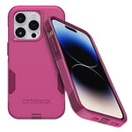 OtterBox iPhone 14 Pro (ONLY) Commuter Series Case - INTO THE FUCSHIA (Pink), slim & tough, pocket-friendly, with port protection