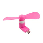 Mini ventilateur portable de type C,pour banque d'alimentation,ordinateur portable,PC,chargeur AC,pour Huawei Redmi,pour téléphone de type C - Type pink NO bag