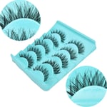 Japan 5 Pairs Magic Diamond Lashes Cross Messy False Eyelashes I Black