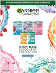 Garnier Sheet Mask Discovery Collection, Face & Eye Sheet Masks for Dehydrated