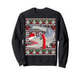 Santa Hat Ugly Christmas Sweater Barracuda Fish Lovers Sweatshirt