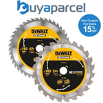 Dewalt 165mm Plunge Saw Blade Pack 42T + 24T Extreme Runtime FlexVolt DCS520