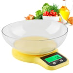 (Yellow)Food Scale With Bowl WH B21LW Digital Food Scale With LCD Display Food