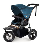 Out n About nipper single V5 pushchair Highland Blue basket & Raincover 0m-22kg