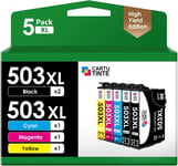 503Xl Cartouches D'Encre Compatible Pour Epson 503 Xl Remplacement Pour Cartouche Encre Epson 503 Per Epson Expression Home Xp-5200 Xp-5205, Workforce[DYJ072755]