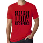 Homme Tee-Shirt Tout Droit Sorti De Rockford - Straight Outta Rockford - T-Shirt Graphique Éco-Responsable Vintage Cadeau Nouveauté