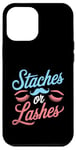 Coque pour iPhone 12 Pro Max Staches Or Lashes Genre Reveal Future Parent Dad Mom