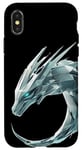 Coque pour iPhone X/XS Cyber Tech Dragon Cyberpunk géométrique futuriste