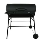 Barbecue de jardin au charbon de bois sur roulettes avec couvercle et grille-Longueur 100 x Profondeur 68 x Hauteur 97cm