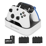 GameSir Station de Chargeur de Manette pour Xbox One/Xbox Series X|S, Double Station de Chargement Rapide pour Xbox One X|S avec 2 Batteries au Lithium Rechargeables de 1 100 mAh, indicateur LED