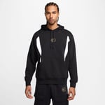 Nike Air Luvtröja NSW Pullover Fleece - Svart/Vit/Silver, storlek Small