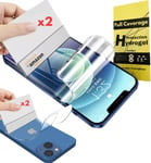 [4 Pièces Pour Iphone Series - 4 Films De Protection Hydrogel (2 Avant & 2 Arrière) 3d | Anti-Choc | Compatible Coques | Film Souple | Mieux Qu'un Verre Trempé (Iphone 15 Pro).[G445]