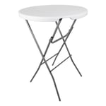 Table mange debout pliable - Diamètre 80cm H110cm - Table haute pliante de bar -