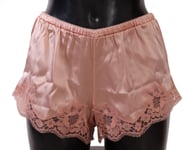 Dolce & Gabbana sous-Vêtement Soie Stretch Rose Floral Dentelle Lingerie IT3/M