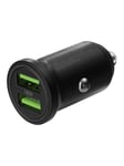 Deltaco USB car charger 2x USB-A 18 W fast charg