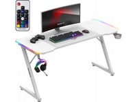 Huzaro Desk Huzaro Hero 3.3 White Rgb Computer Gaming Desk + Xxl Pad