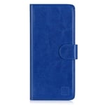 32nd Book Wallet PU Leather Flip Case Cover For Sony Xperia 1 II (2020), Design With Card Slot and Magnetic Closure - Deep Blue