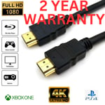 1.5M Metre HDMI Cable Fast Speed HD 4K 3D ARC Blu-ray PS3 PS4 PS5 XBOX SKY HD TV