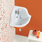 Lavabo École d'Angle en Céramique émaillé - 42 cm True Colors - Orange (Arancio 2004)