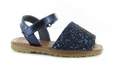 Girls Kids Glitter Summer Slingback Sandals UK 4 |(Infant) - 2 (Junior) Summer Beach Shoes (UK 6 (Infant), Navy Glitter)