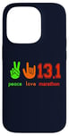 iPhone 14 Pro Peace Love 13.1 Half Marathon Cool Running Runners Case