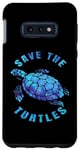Coque pour Galaxy S10e Save The Turtles Tie Dye Maori Day Earth Day Wildlife