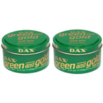 2x DAX Green and Gold Hair Wax 3.5 oz / 99 g