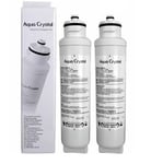 2x Fridge Water Filter for Daewoo Aqua Crystal DW2042FR-09, Baumatic Titan 4