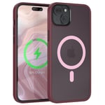 For iPhone 15 Plus Outdoor Cover with MagSafe Phone Case Matte Edge Beere