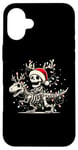 Coque pour iPhone 16 Plus Skeleton Riding Dinosaur T rex Funny Kids Boys Christmas